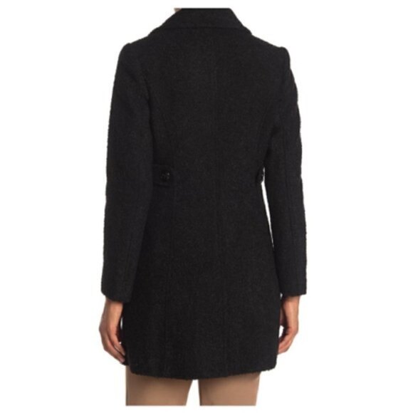 Gallery New York Plus Notch Collar Boucle Wool Blend Coat Black Size 2X NWT - Picture 2 of 11